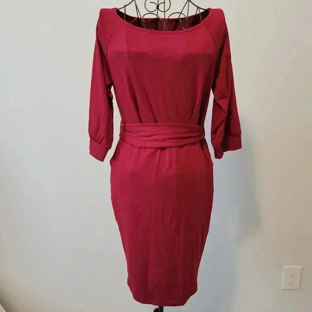 She Is Wearing Unique Design Dress Medium NWT